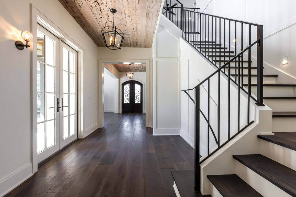 French Eclectic Design in Winter Park - foyer and stairs