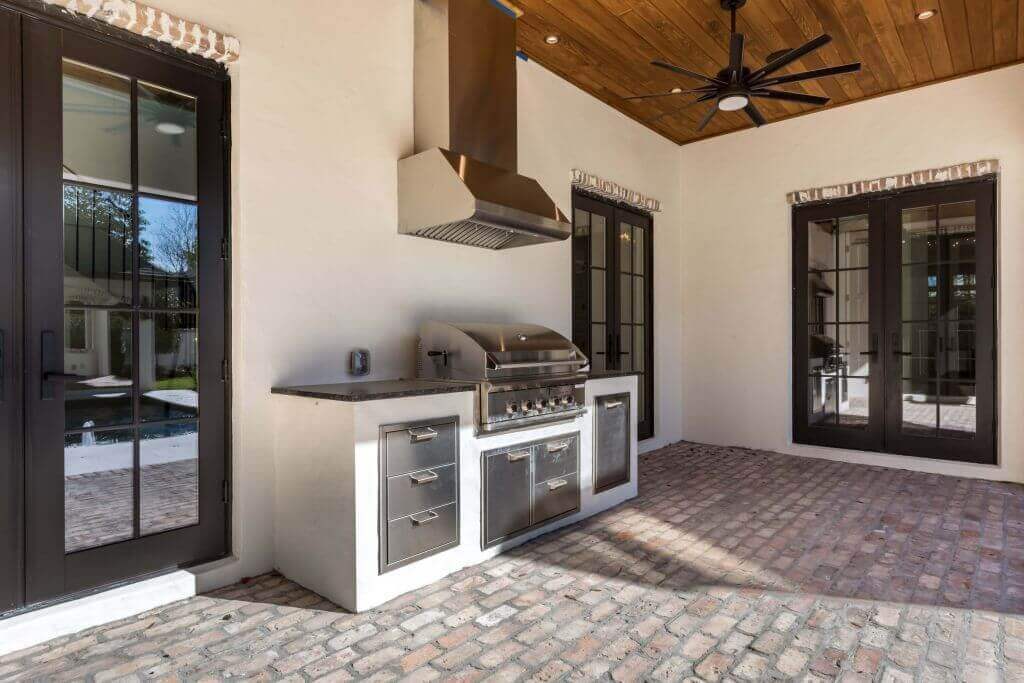 French Eclectic Design in Winter Park - summer kitchen