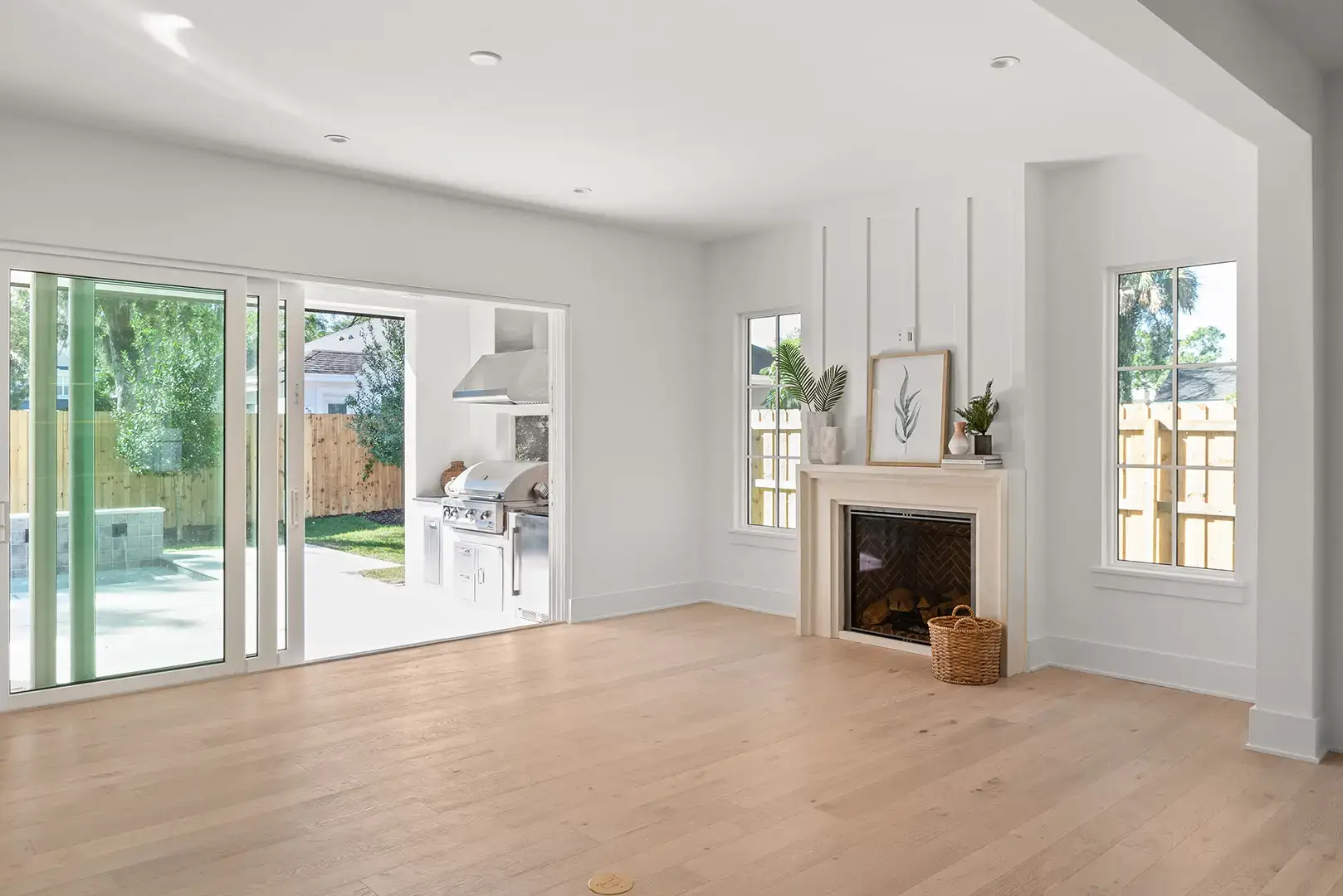 Island Transitional Home - Family Room